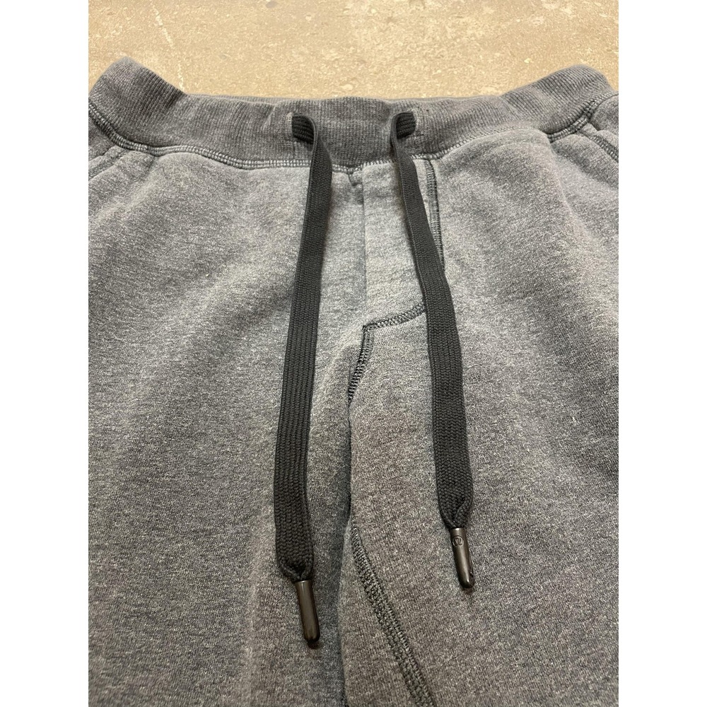 Lululemon Sweatpants Mens Medium Charcoal Gray Fleece Lined Drawstring Open Hem - Picture 5 of 16